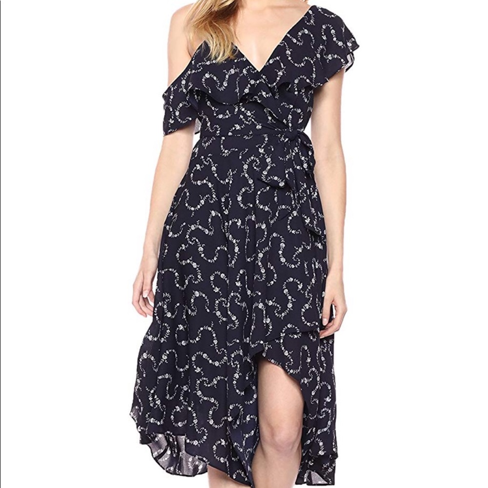 Likely Leilani Cold Shoulder Wrap Party Dress gown summer spring beach - Picture 2 of 8